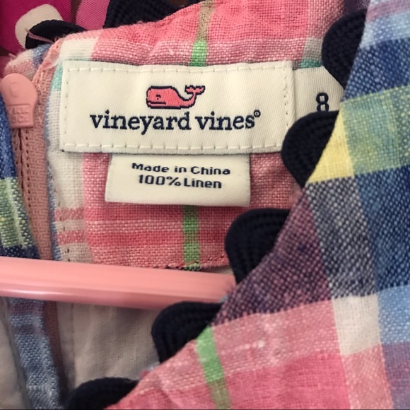 Vineyard Vines sleeveless plaid shift dress size 8 - Picture 5 of 5